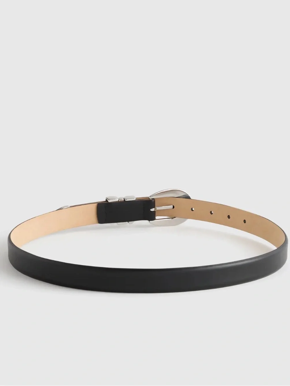 New Large Elissa Triple Keeper European Leather Belt - Retail $58